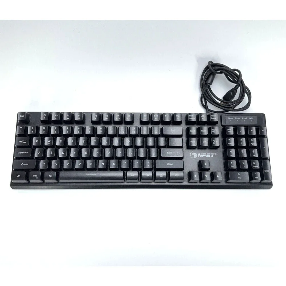 NPET K10 Gaming Wired Keyboard LED Backlit Mechanical Keyboard- FULLY Tested